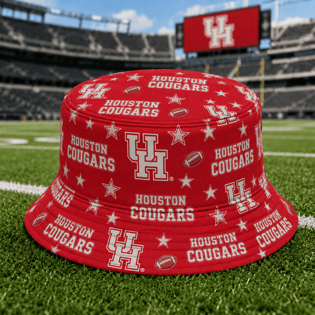 Houston Cougars PLNCAAYAP01 NCAA Personalized Bucket Hat