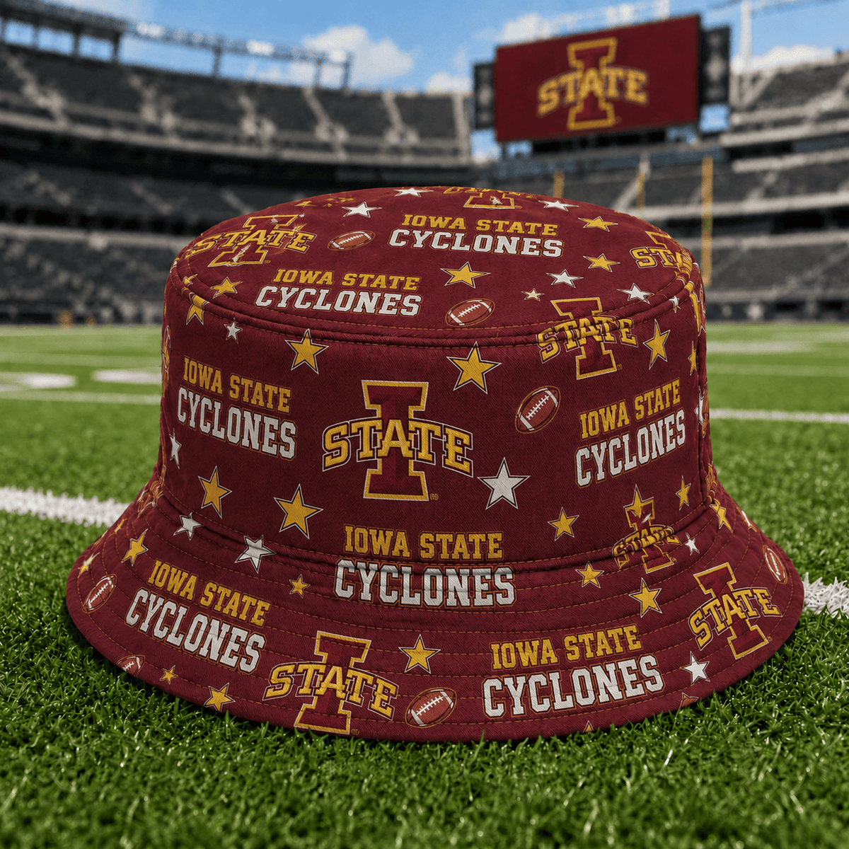Iowa State Cyclones PLNCAAYAP01 NCAA Personalized Bucket Hat