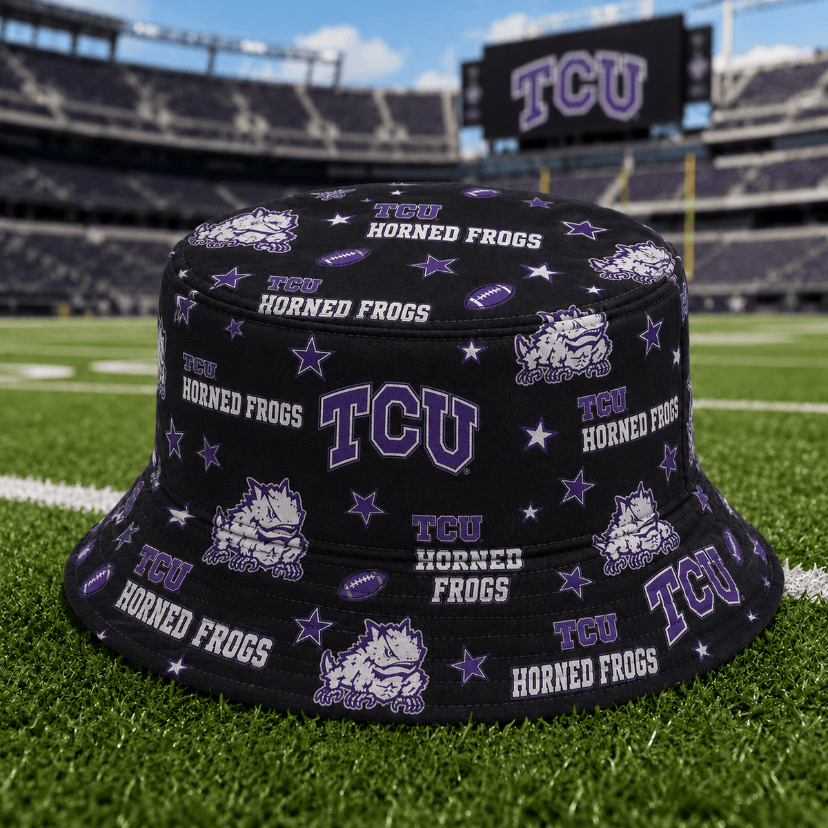 TCU Horned Frogs PLNCAAYAP01 NCAA Personalized Bucket Hat