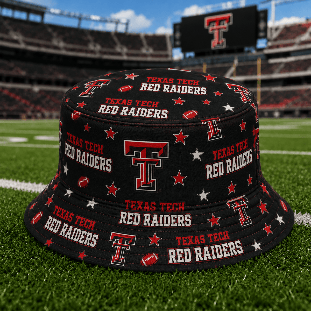 Texas Tech Red Raiders PLNCAAYAP01 NCAA Personalized Bucket Hat