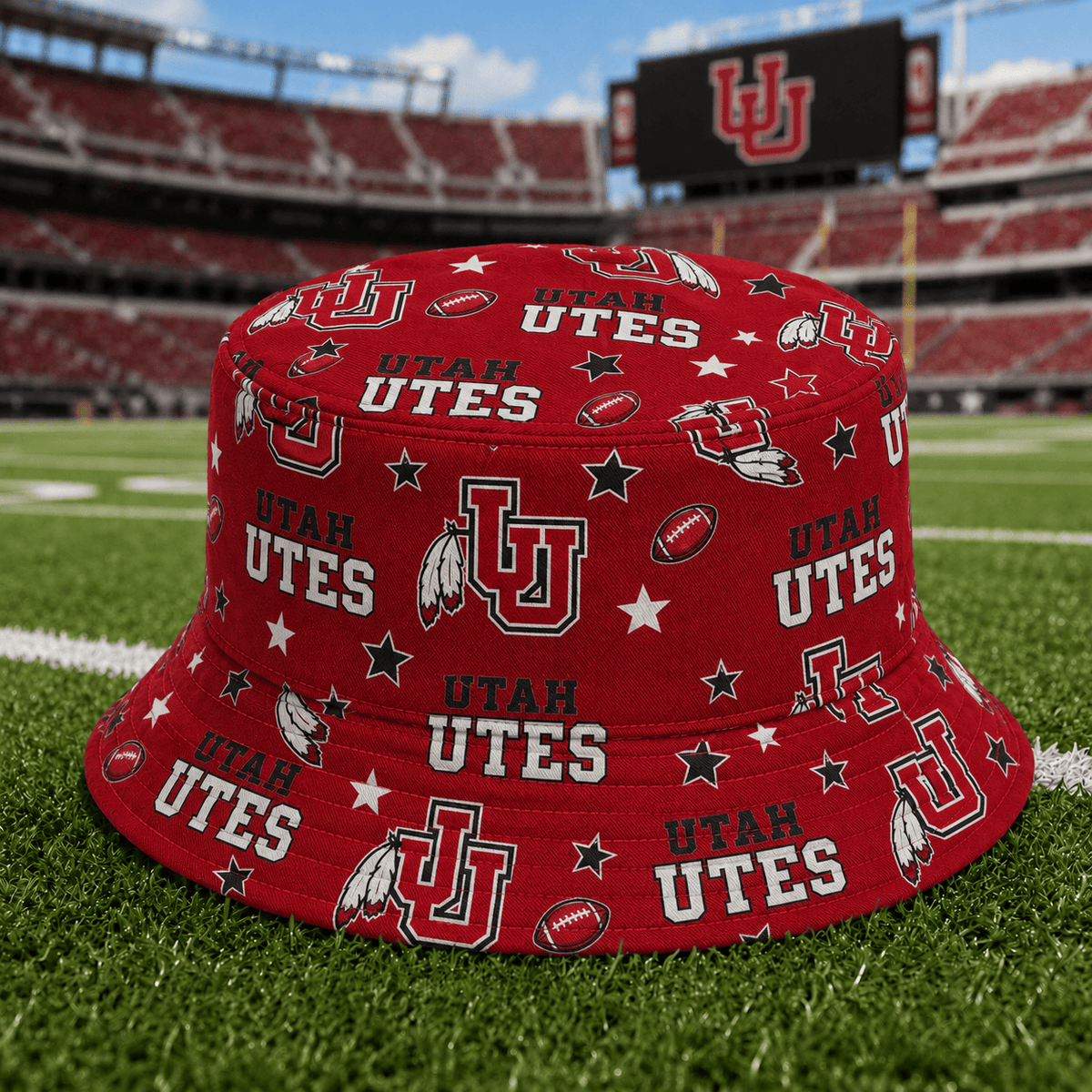 Utah Utes PLNCAAYAP01 NCAA Personalized Bucket Hat