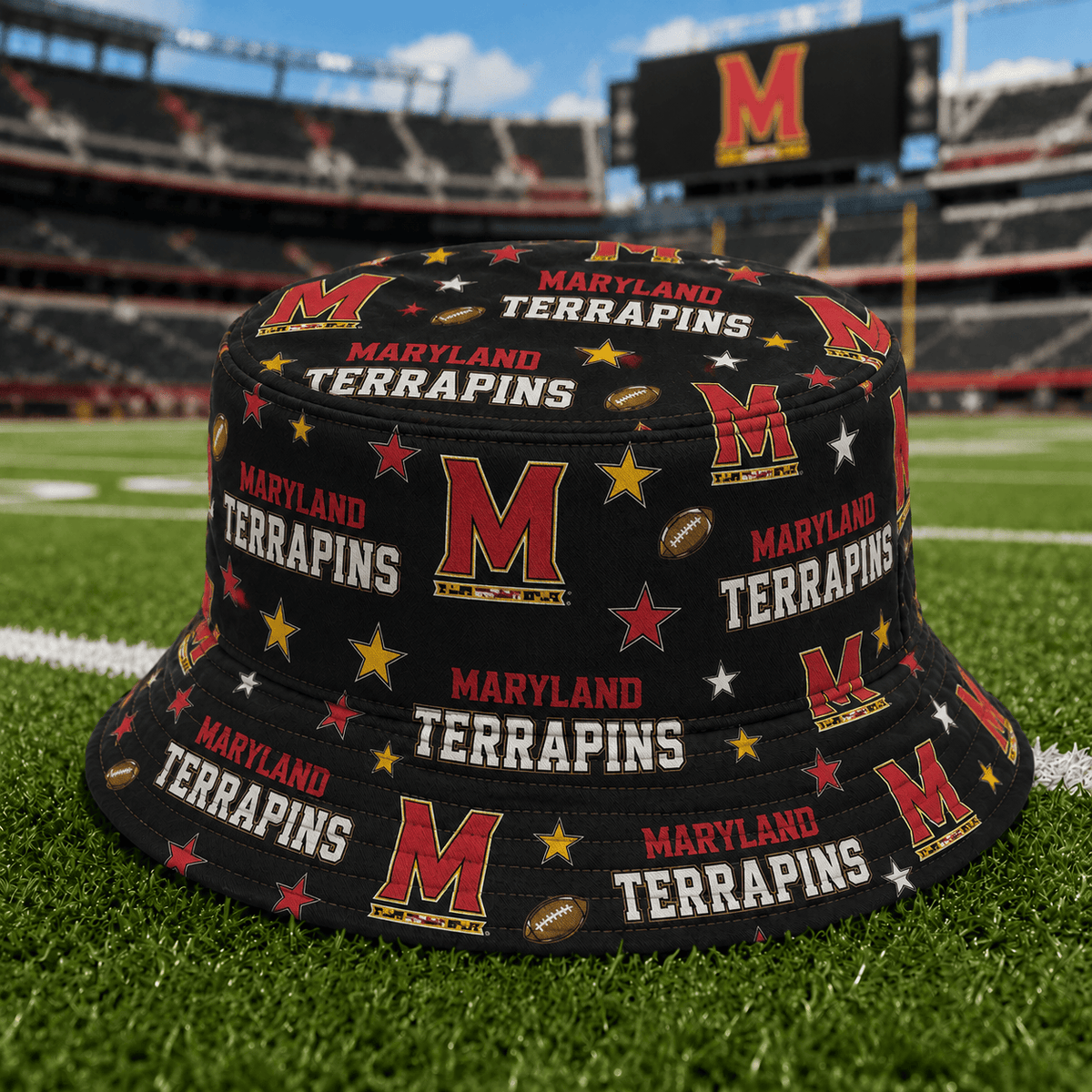 Maryland Terrapins PLNCAAYAP01 NCAA Personalized Bucket Hat