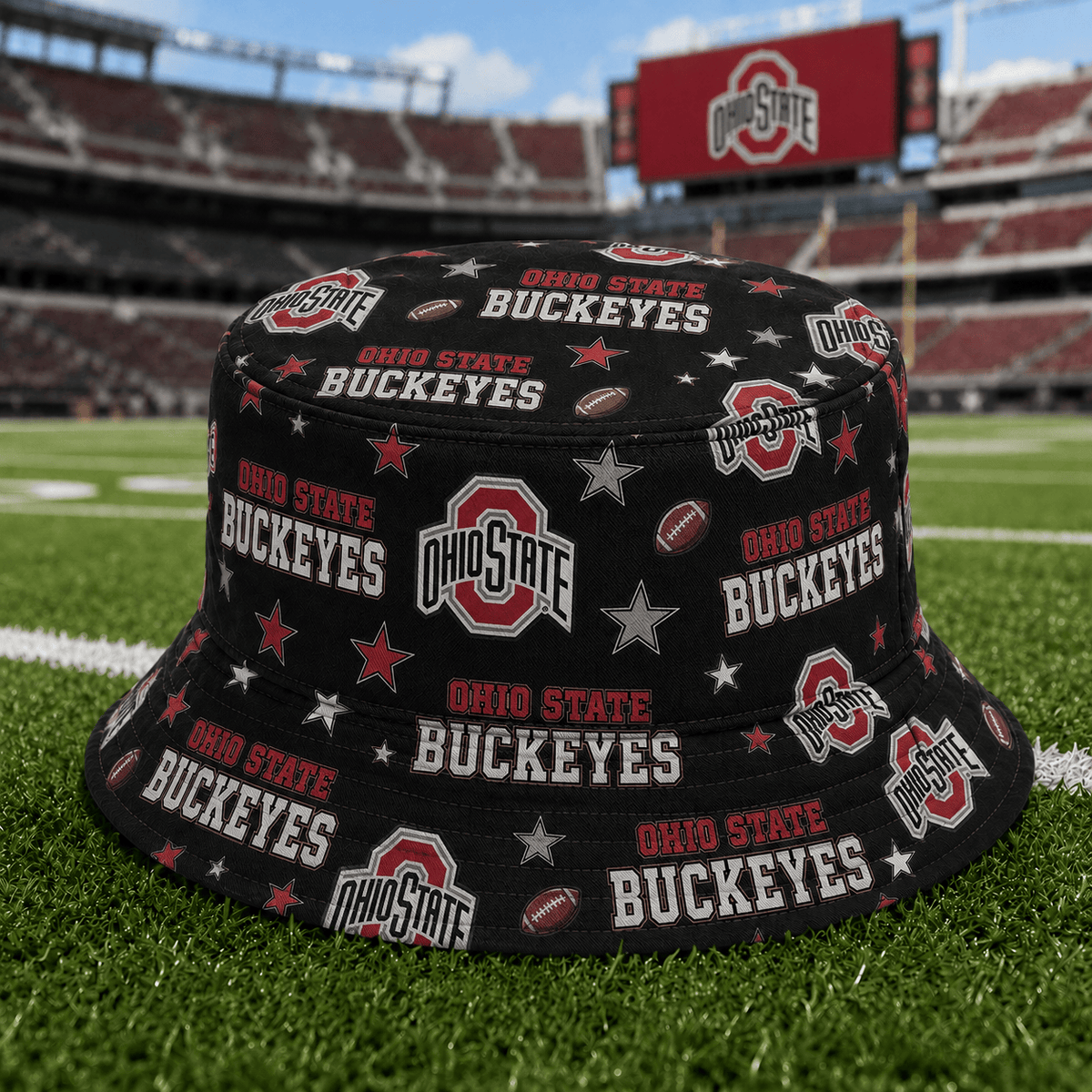 Ohio State Buckeyes PLNCAAYAP01 NCAA Personalized Bucket Hat