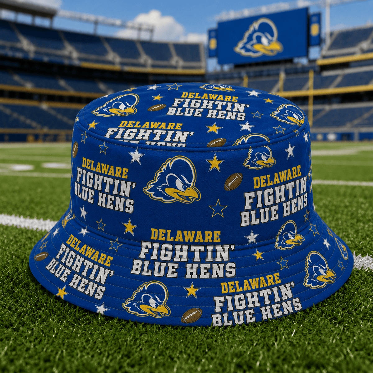 Delaware Fightin' Blue Hens PLNCAAYAP01 NCAA Personalized Bucket Hat