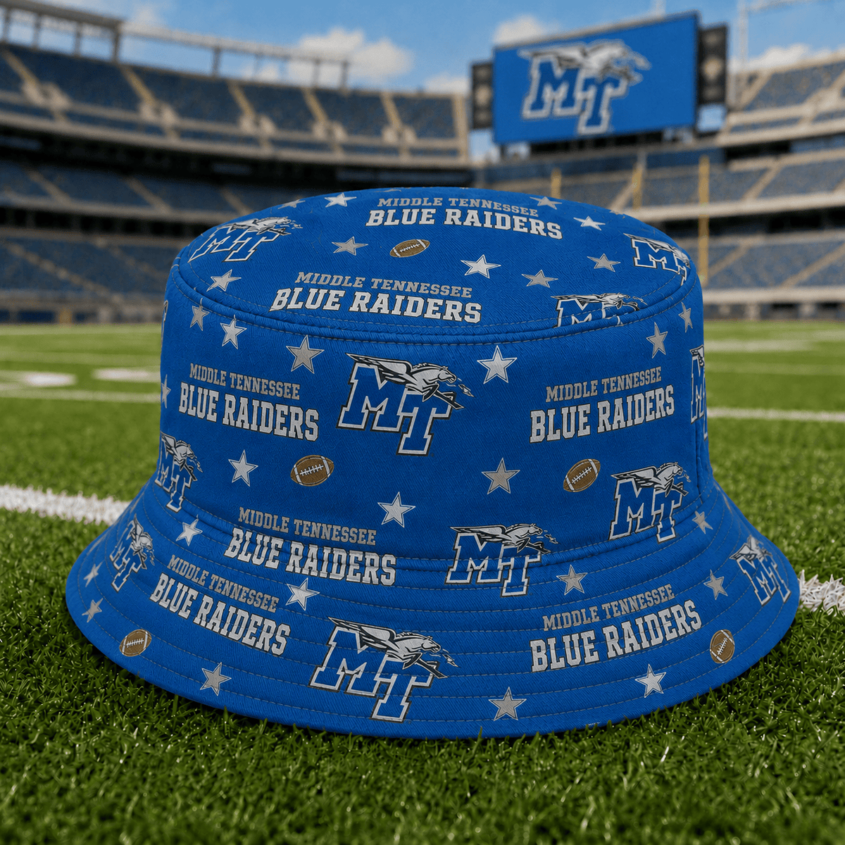Middle Tennessee Blue Raiders PLNCAAYAP01 NCAA Personalized Bucket Hat