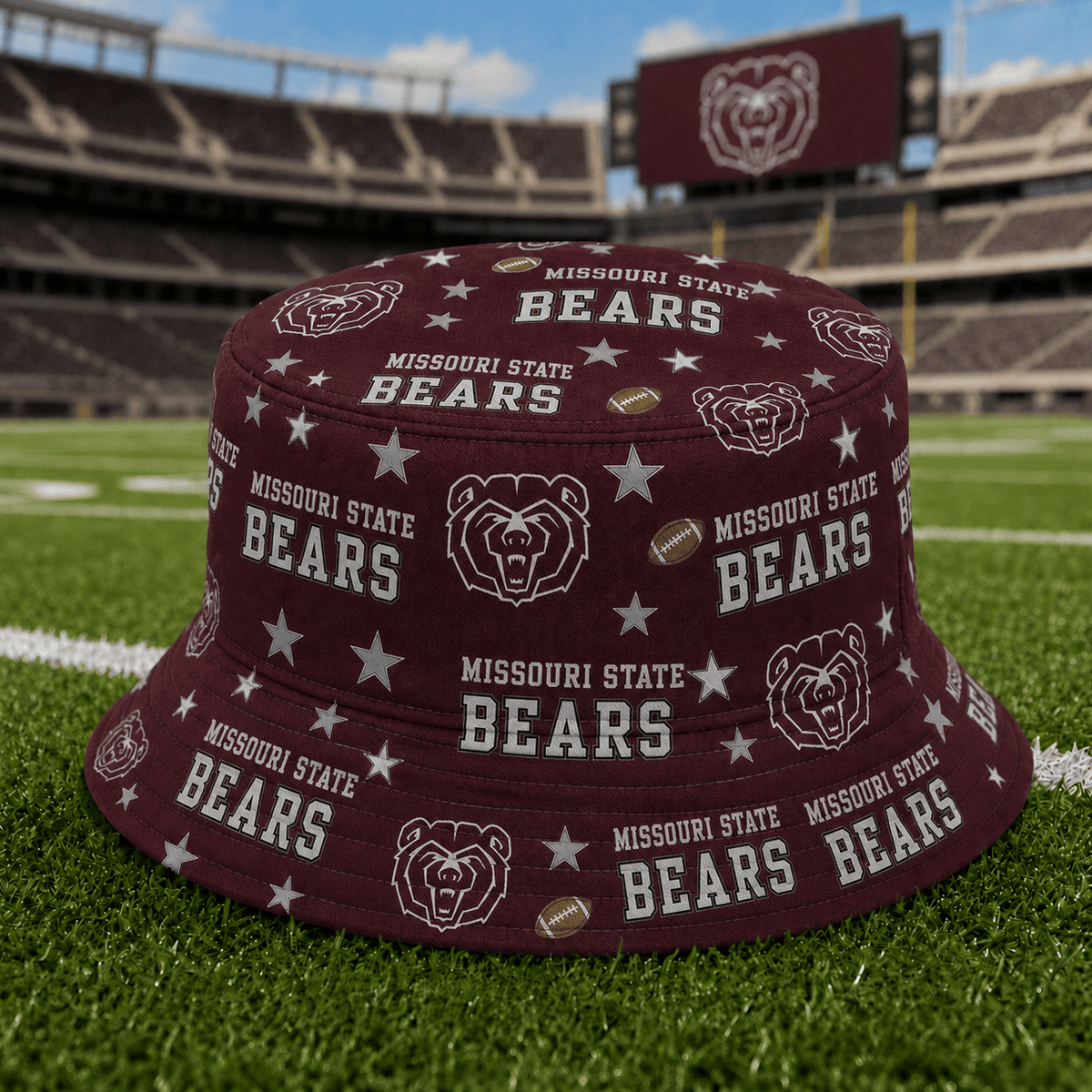Missouri State Bears PLNCAAYAP01 NCAA Personalized Bucket Hat