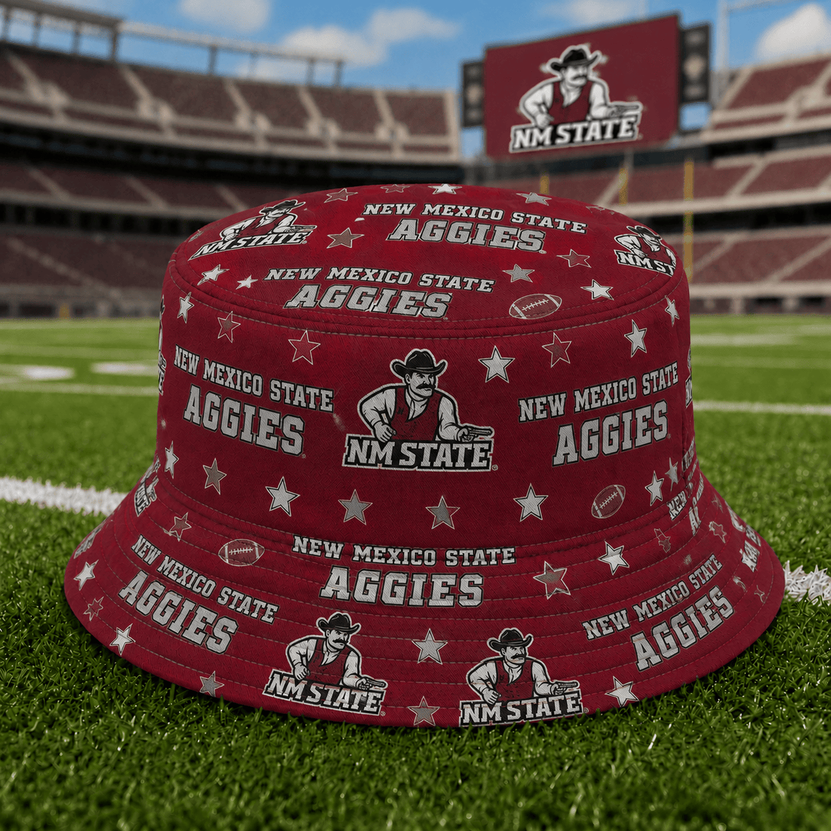 New Mexico State Aggies PLNCAAYAP01 NCAA Personalized Bucket Hat