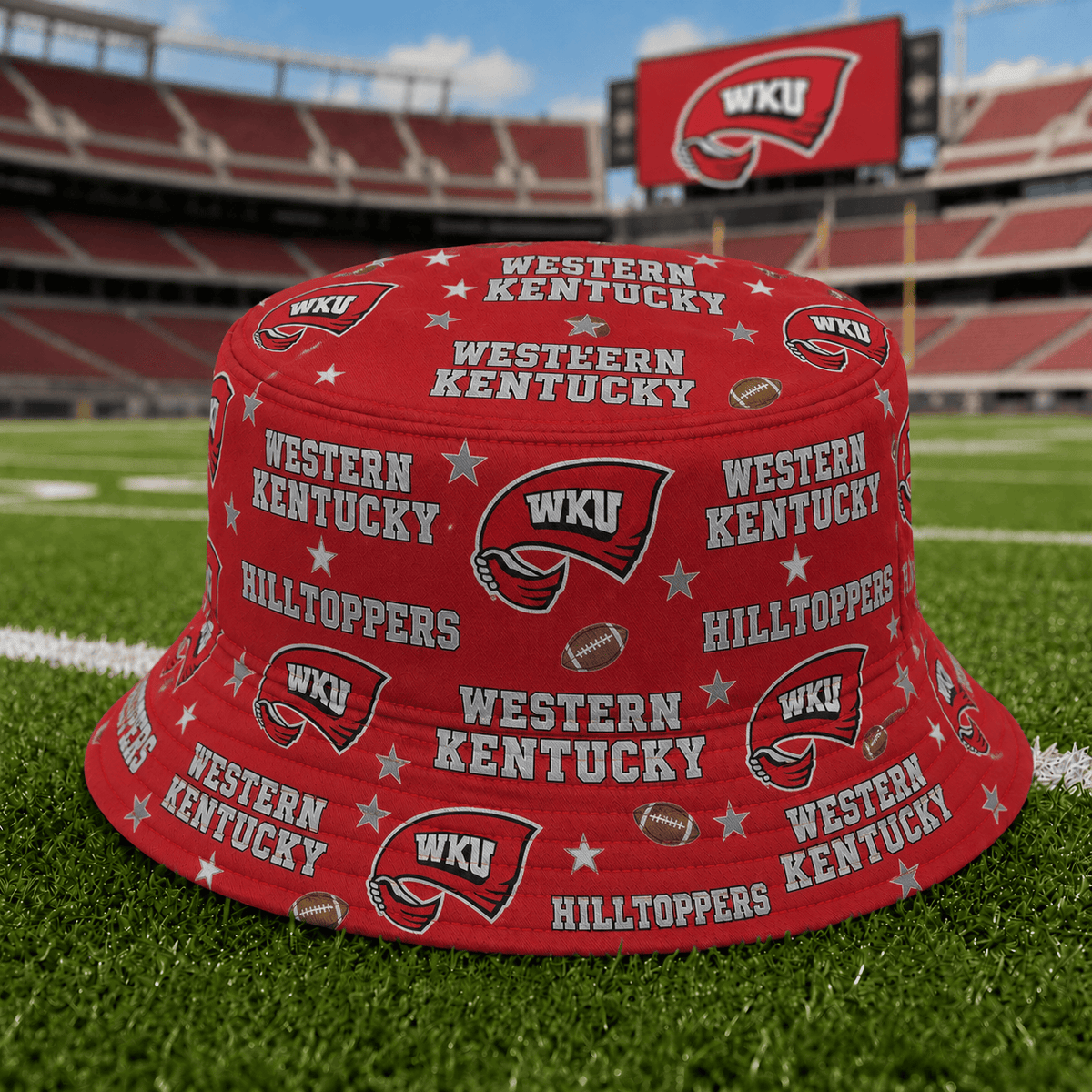 Western Kentucky Hilltoppers PLNCAAYAP01 NCAA Personalized Bucket Hat
