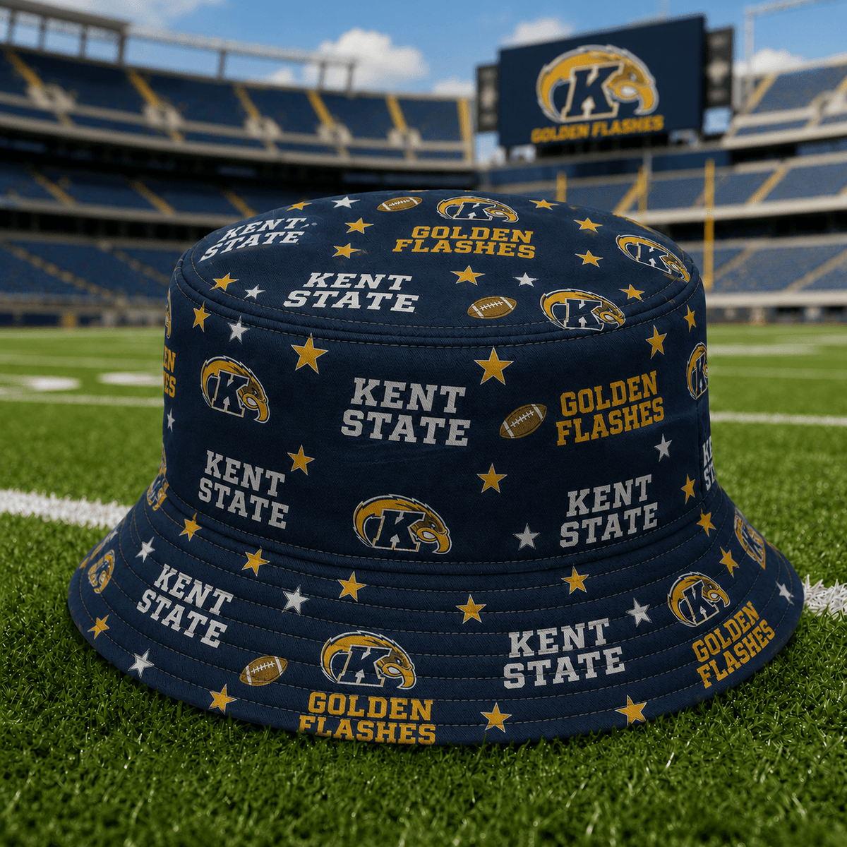 Kent State Golden Flashes PLNCAAYAP01 NCAA Personalized Bucket Hat