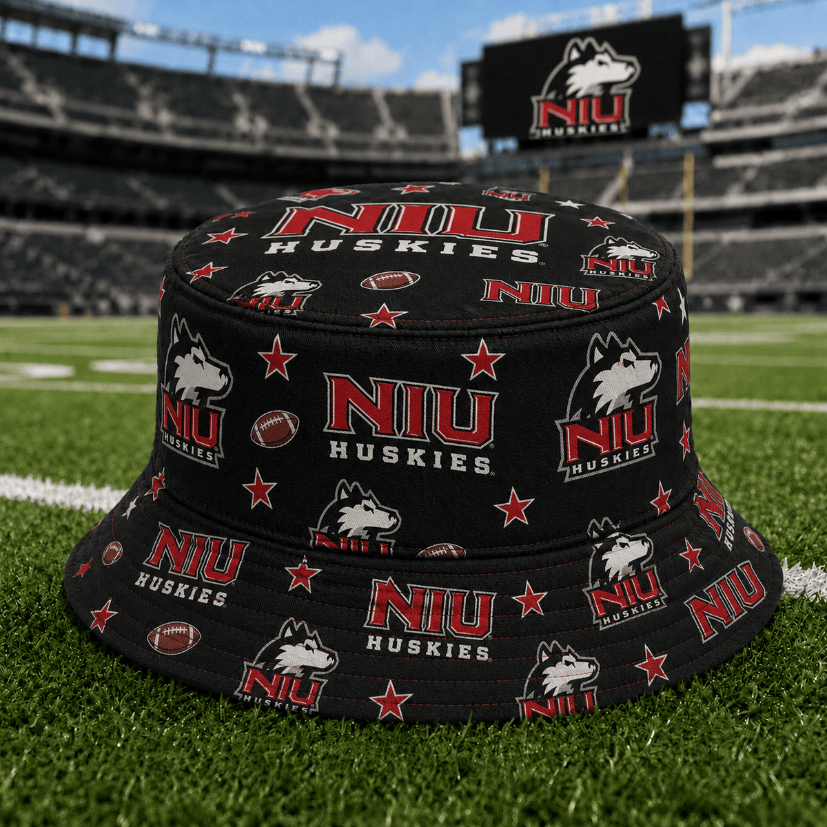 Northern Illinois Huskies PLNCAAYAP01 NCAA Personalized Bucket Hat