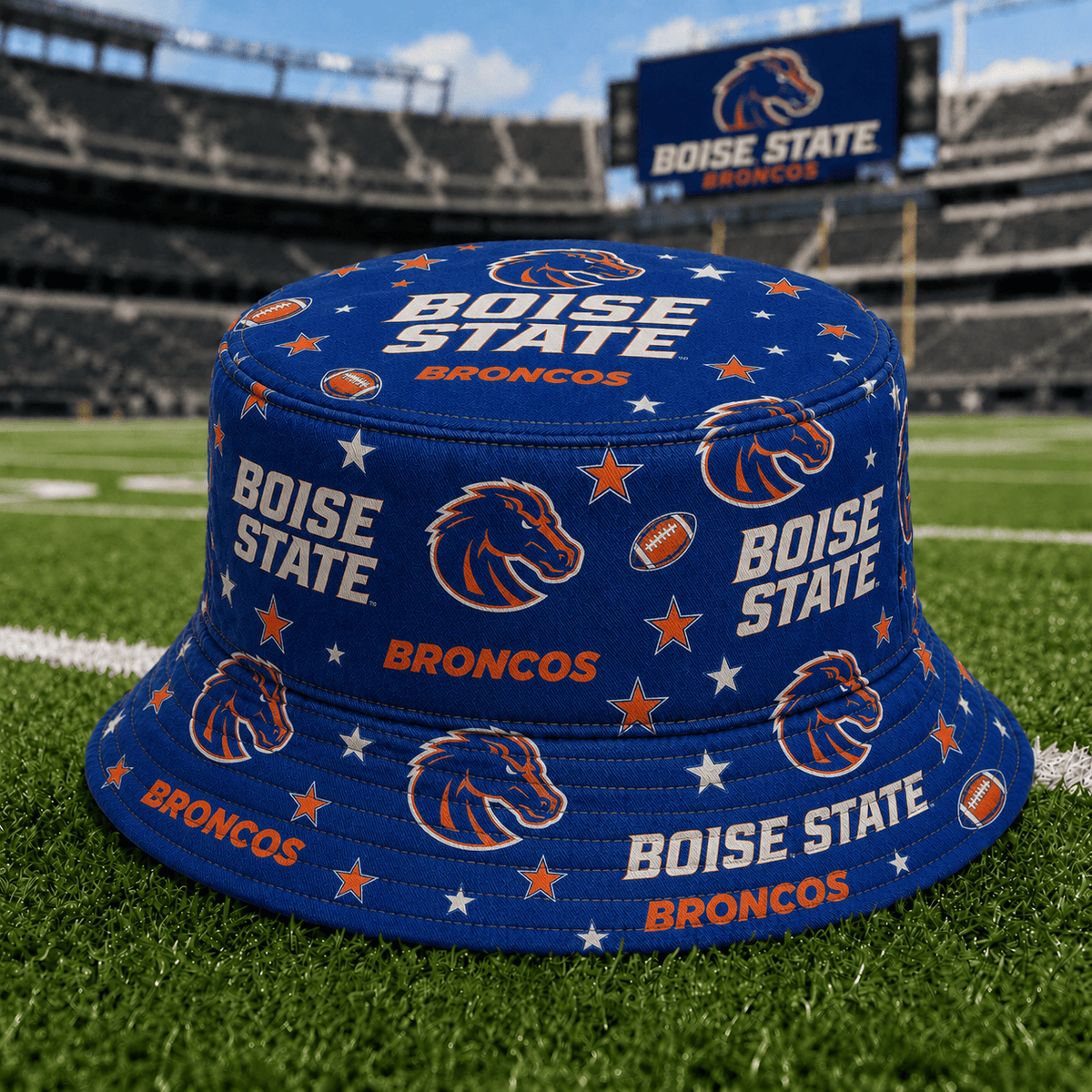 Boise State Broncos PLNCAAYAP01 NCAA Personalized Bucket Hat