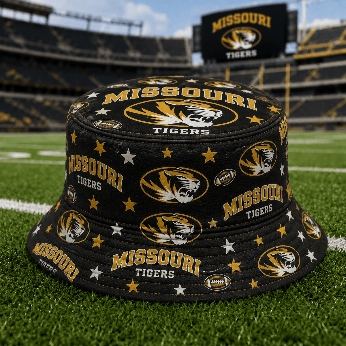Missouri Tigers PLNCAAYAP01 NCAA Personalized Bucket Hat