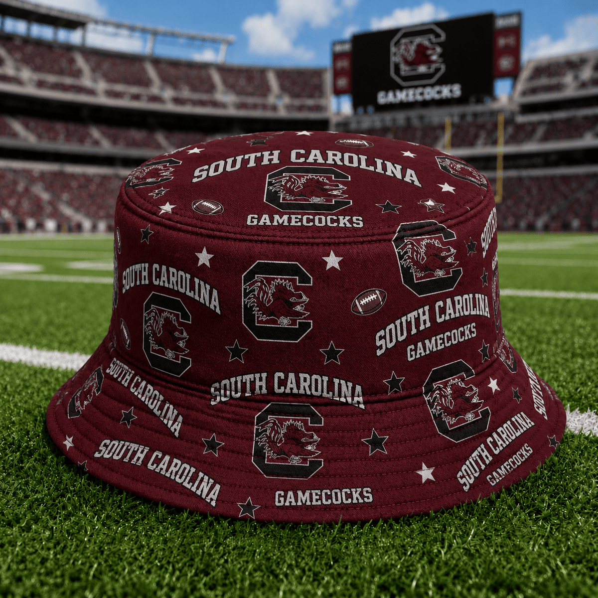 South Carolina Gamecocks PLNCAAYAP01 NCAA Personalized Bucket Hat