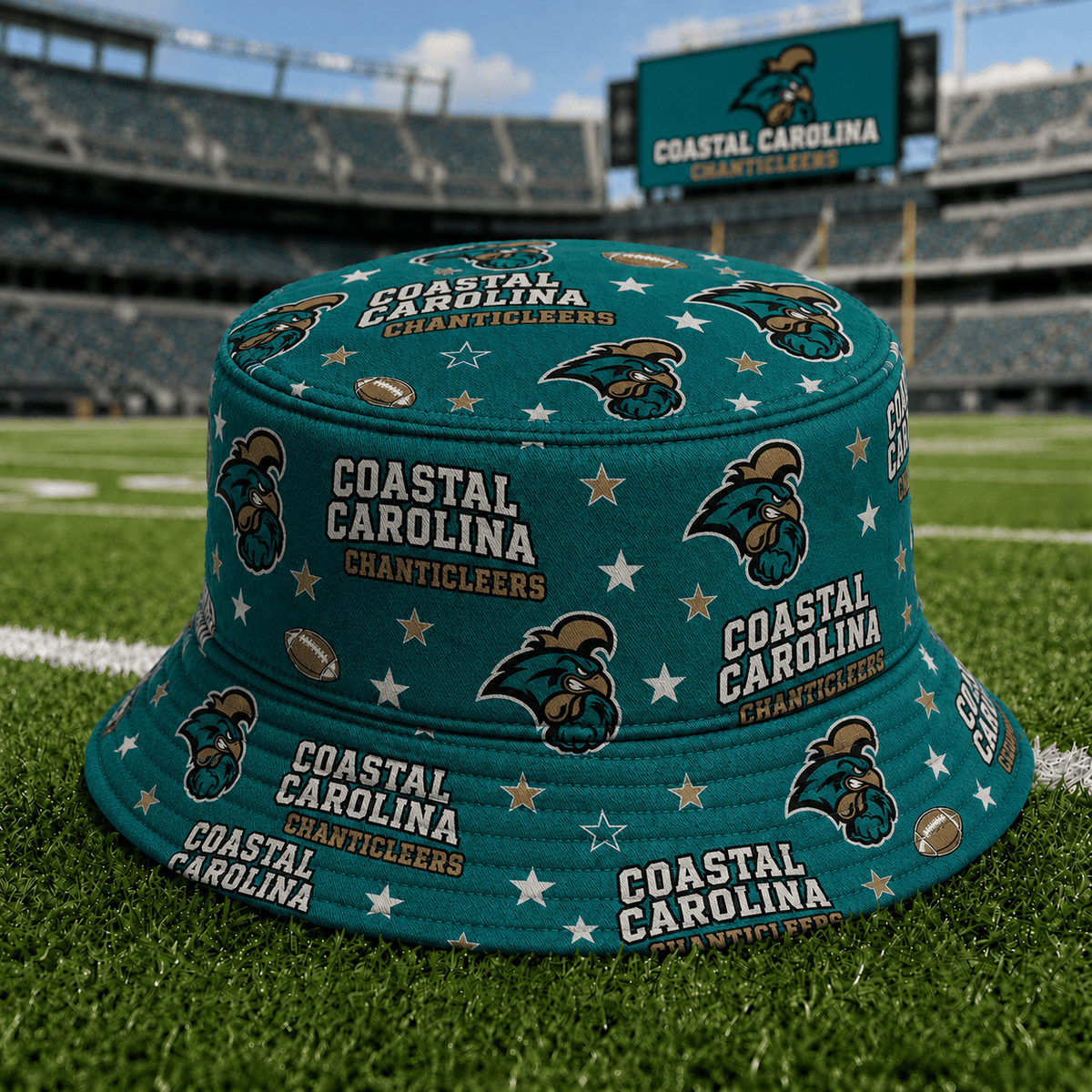 Coastal Carolina Chanticleers PLNCAAYAP01 NCAA Personalized Bucket Hat