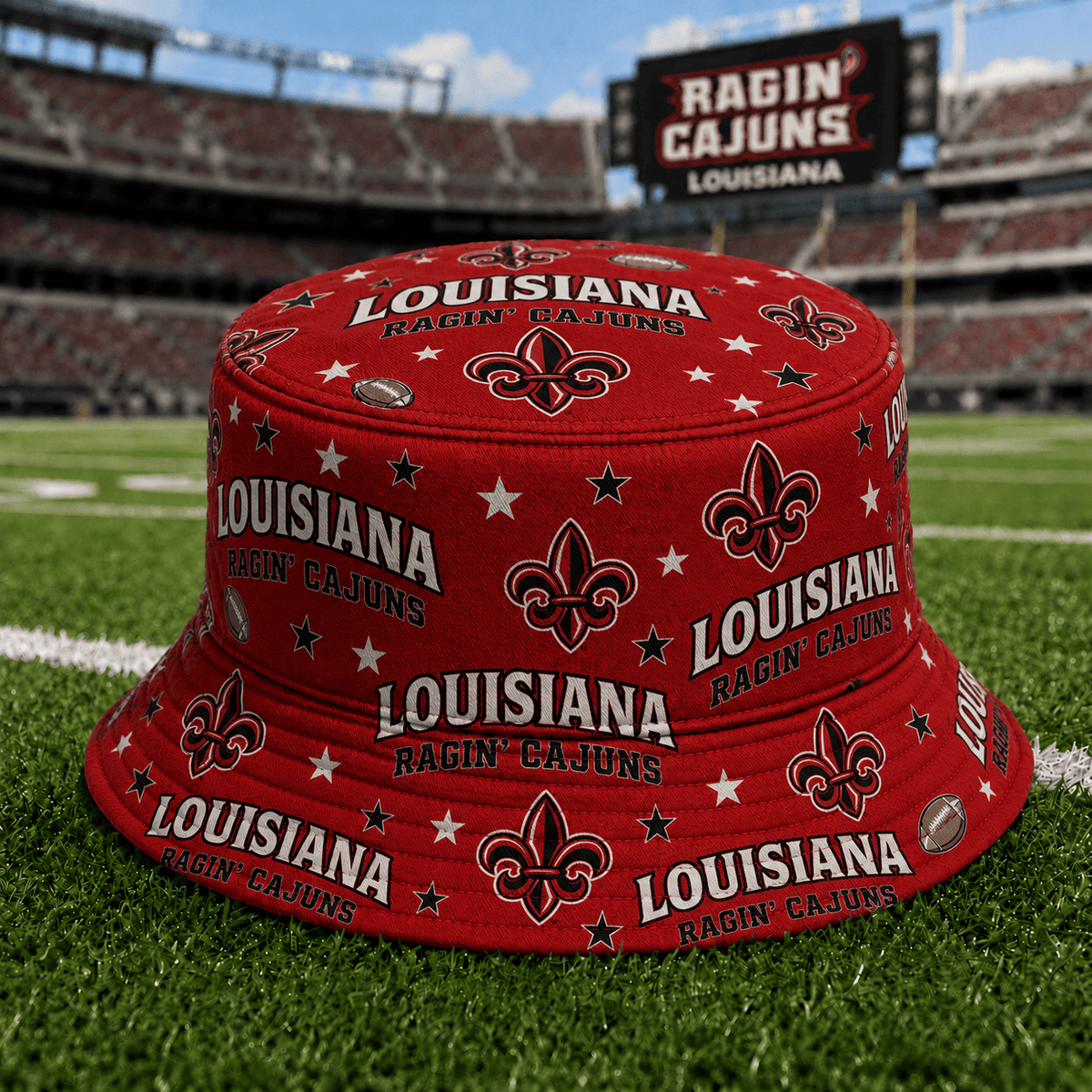 Louisiana Ragin' Cajuns PLNCAAYAP01 NCAA Personalized Bucket Hat