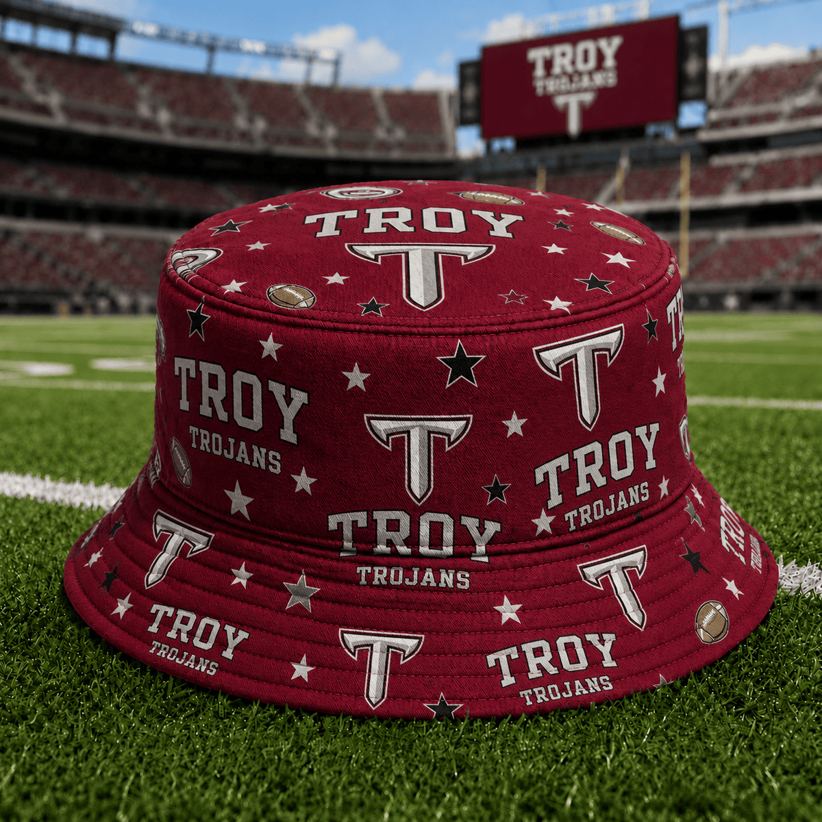 Troy Trojans PLNCAAYAP01 NCAA Personalized Bucket Hat