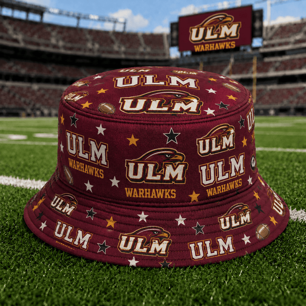 ULM Warhawks PLNCAAYAP01 NCAA Personalized Bucket Hat