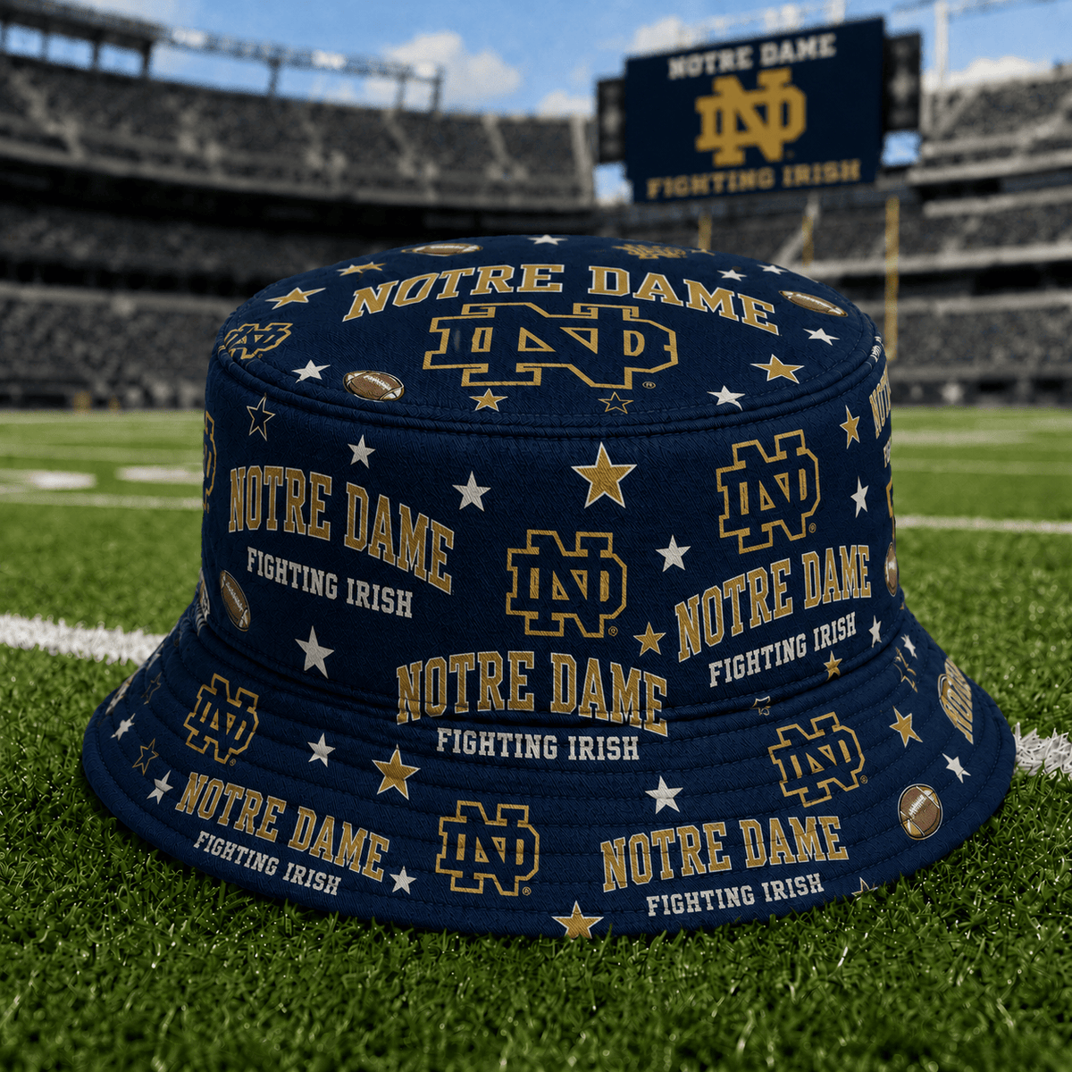 Notre Dame Fighting Irish PLNCAAYAP01 NCAA Personalized Bucket Hat