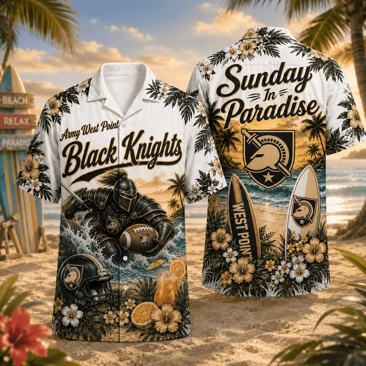 Army West Point Black Knights PLNCAACY01 NCAA Personalized Hawaiian Shirt