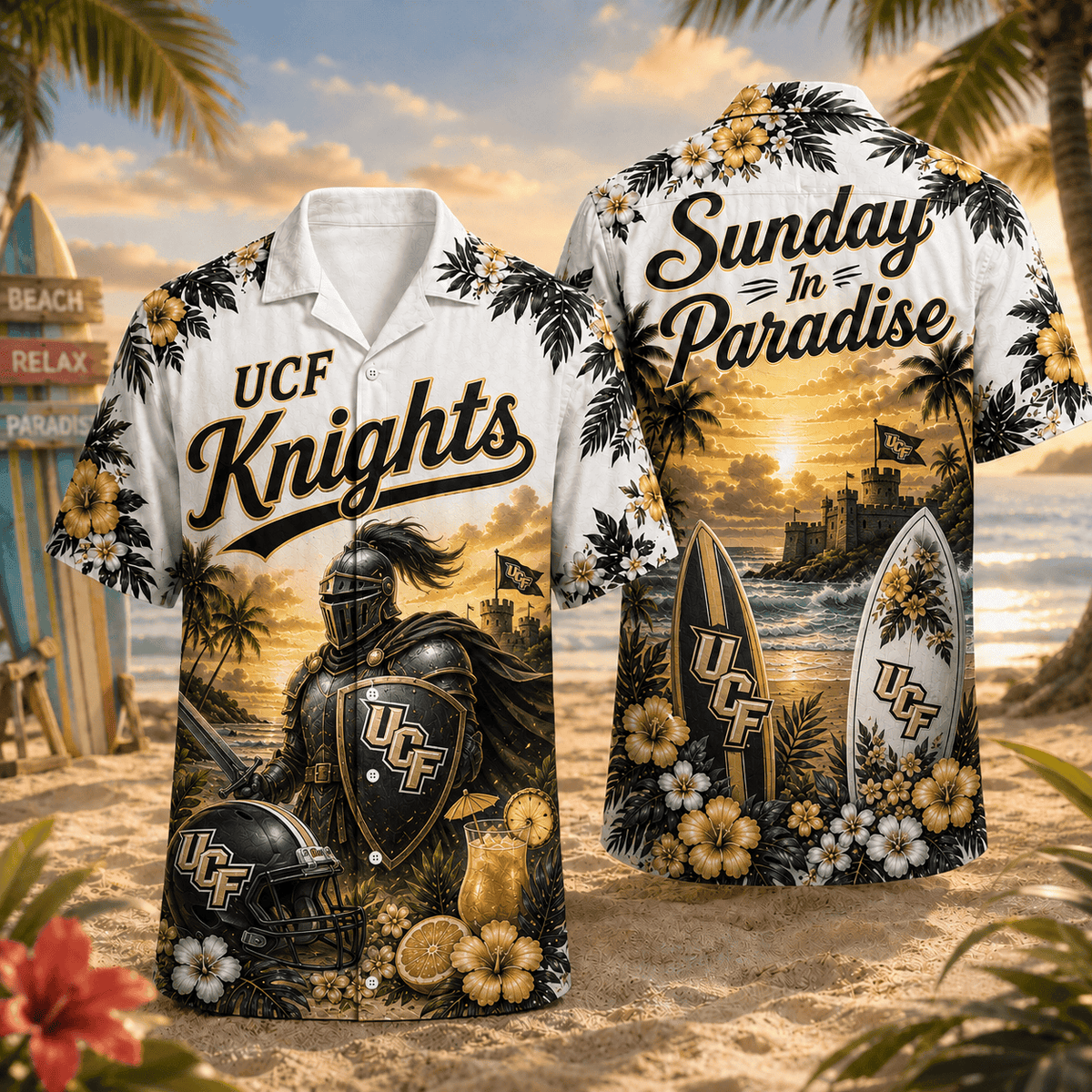 UCF Knights PLNCAACY01 NCAA Personalized Hawaiian Shirt
