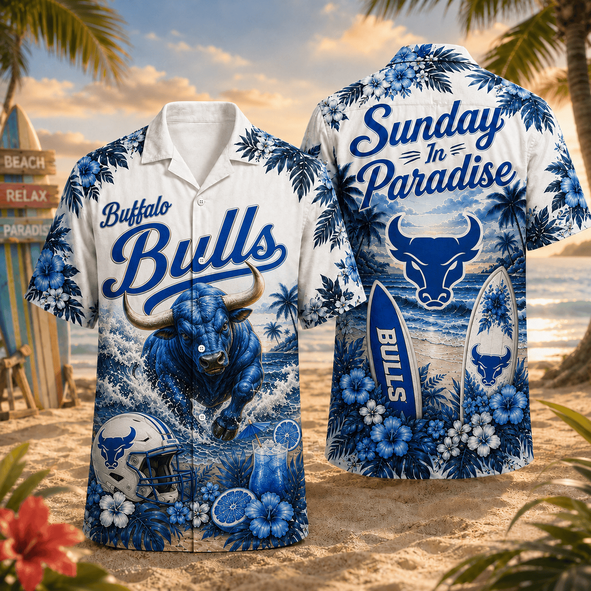 Buffalo Bulls PLNCAACY01 NCAA Personalized Hawaiian Shirt