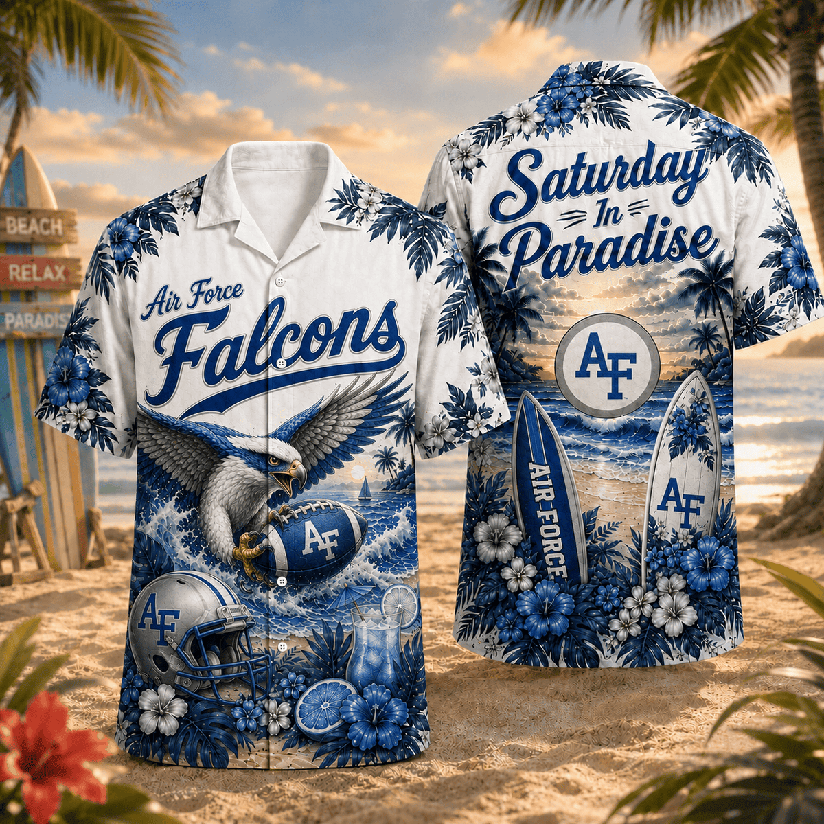 Air Force Falcons PLNCAACY01 NCAA Personalized Hawaiian Shirt