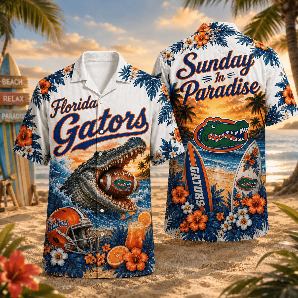 Florida Gators PLNCAACY01 NCAA Personalized Hawaiian Shirt