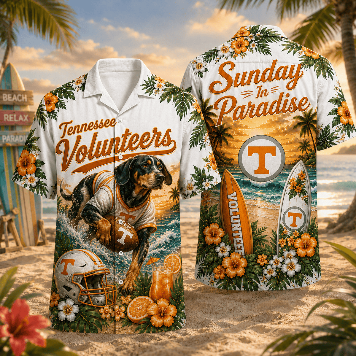 Tennessee Volunteers PLNCAACY01 NCAA Personalized Hawaiian Shirt