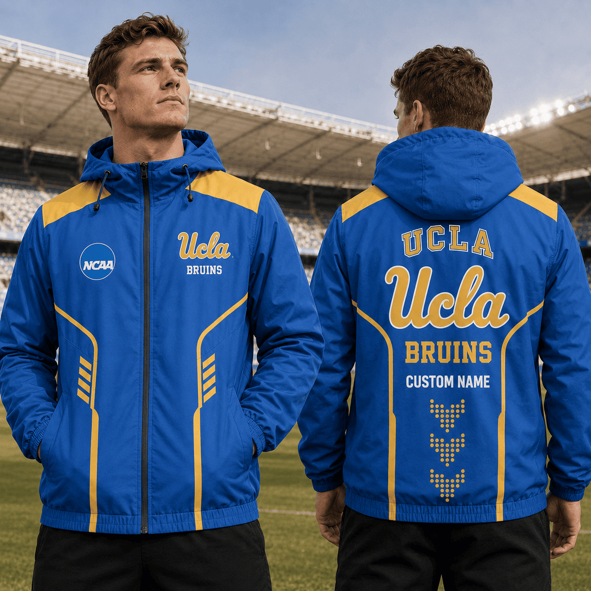 UCLA Bruins TDNCAAWJ01 NCAA Personalized Outdoor Windbreaker Jacket