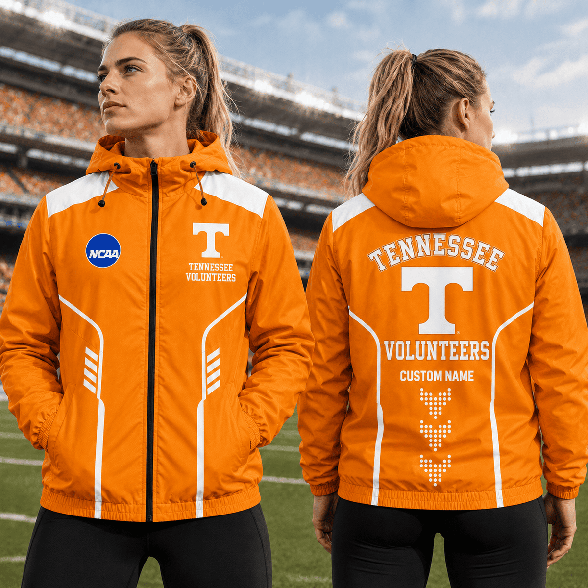 Tennessee Volunteers TDNCAAWJ01 NCAA Personalized Outdoor Windbreaker Jacket