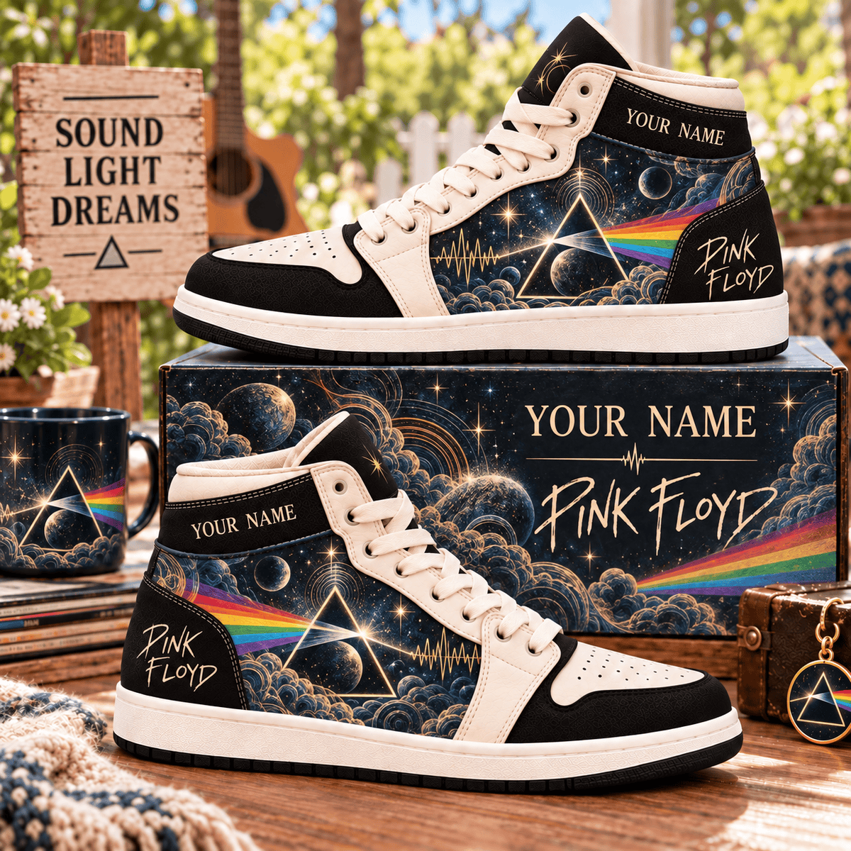 Pink Floyd PLBAND17B01 Personalized High Top Sneakers Gifts For Fan