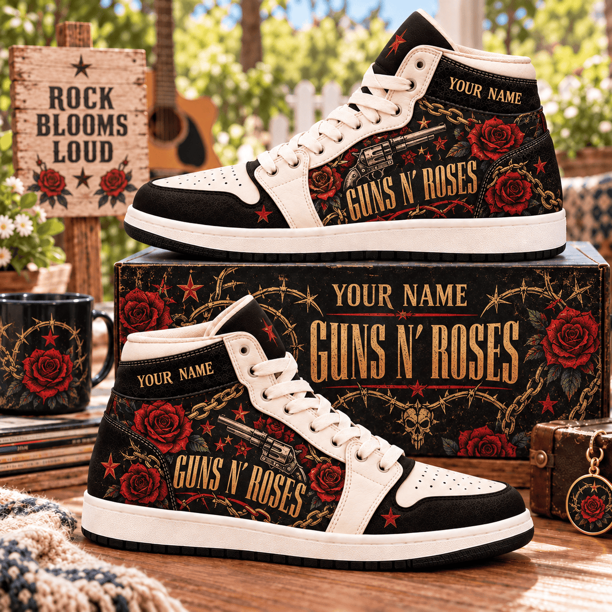 Guns N’ Roses PLBAND17B01 Personalized High Top Sneakers Gifts For Fan