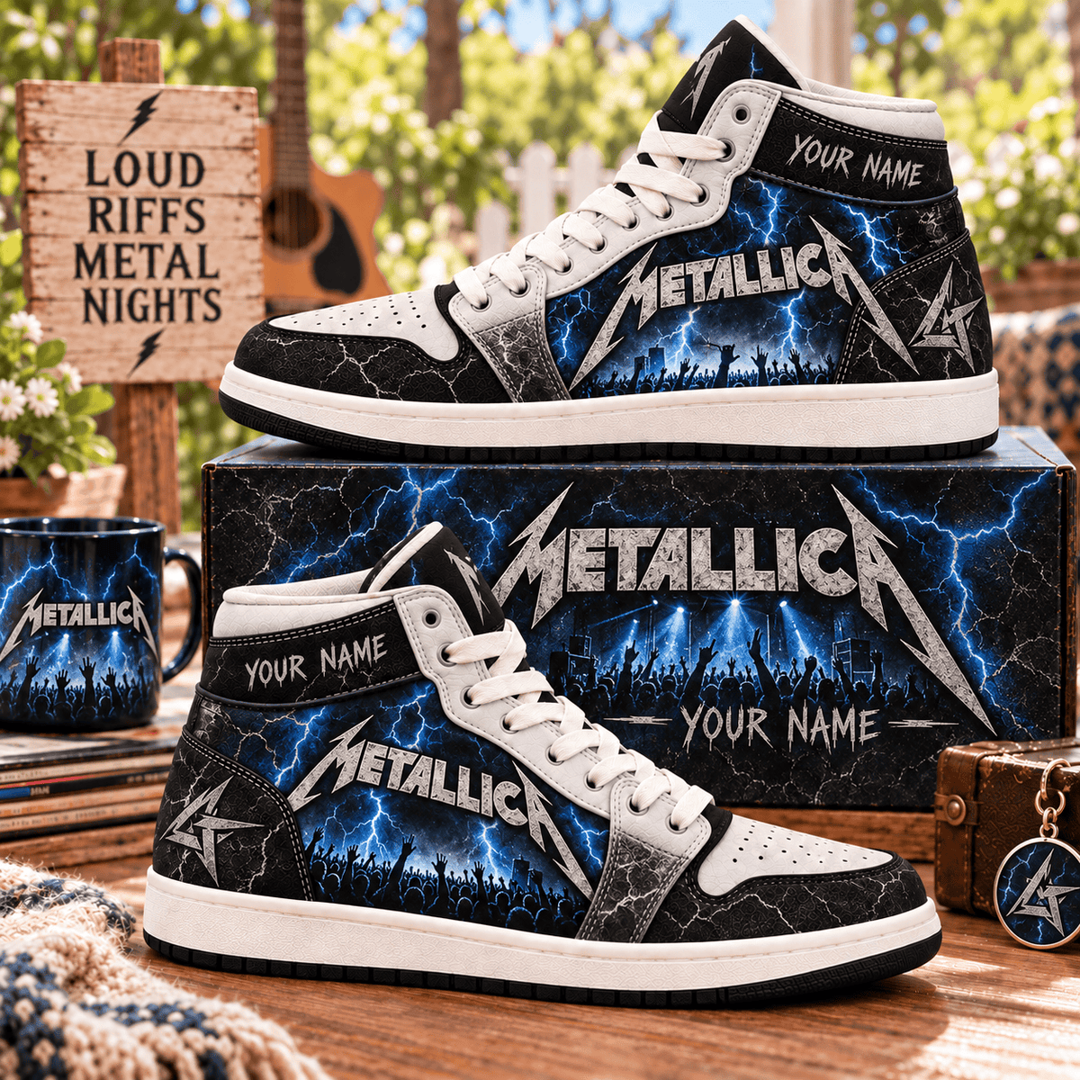 Metallica PLBAND17B01 Personalized High Top Sneakers Gifts For Fan