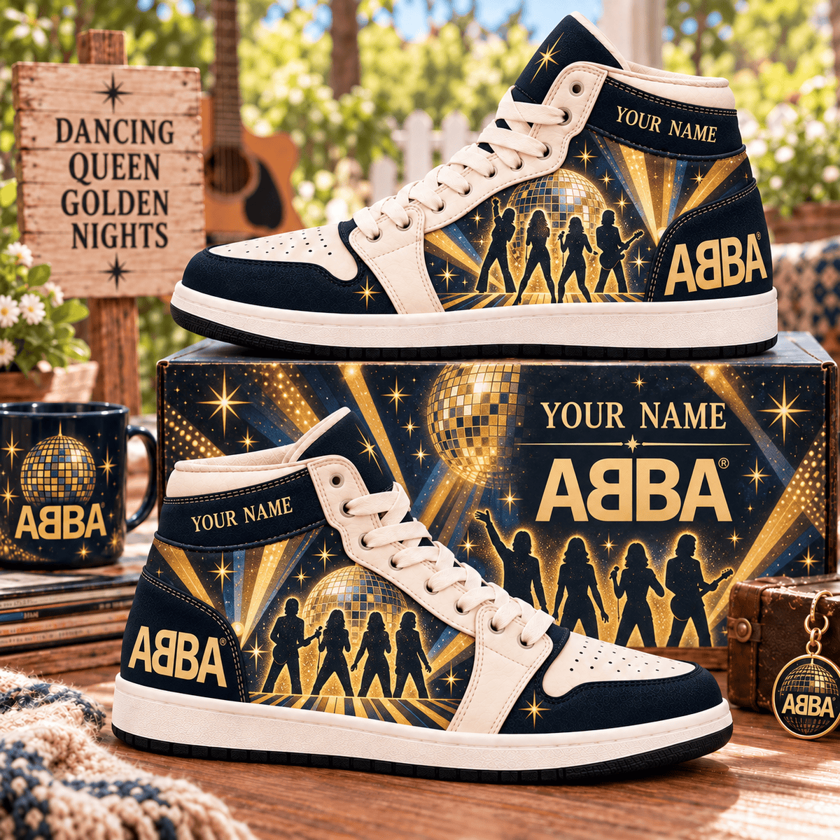 ABBA PLBAND17B01 Personalized High Top Sneakers Gifts For Fan