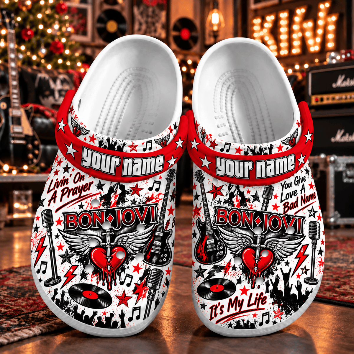 Bon Jovi PLBANDF5106 Clogs Shoes Gifts For Fan