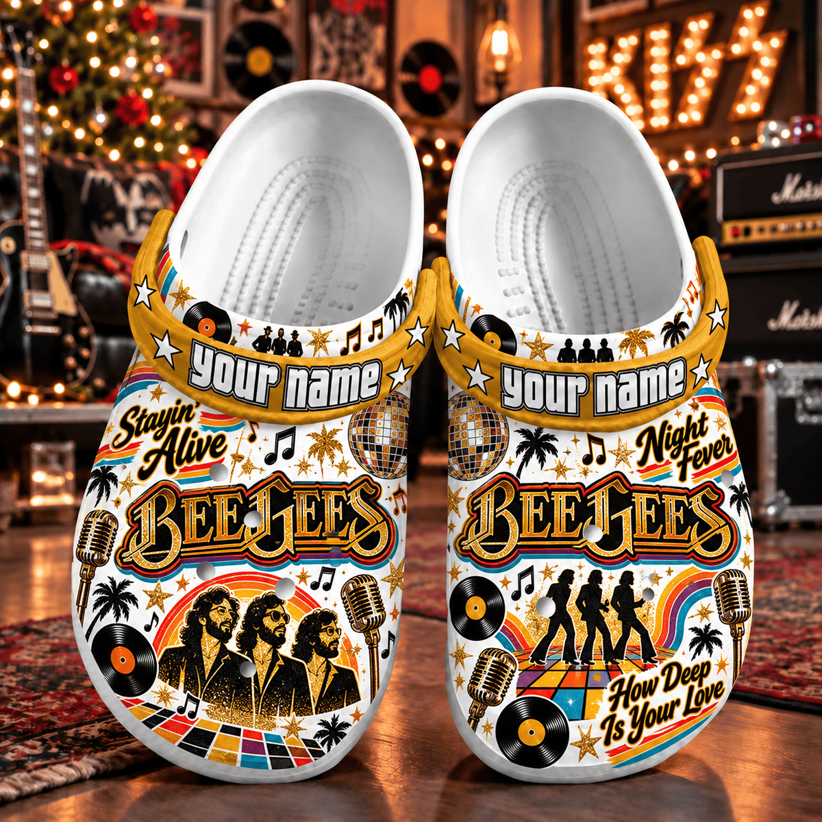 Bee Gees PLBANDF5106 Clogs Shoes Gifts For Fan