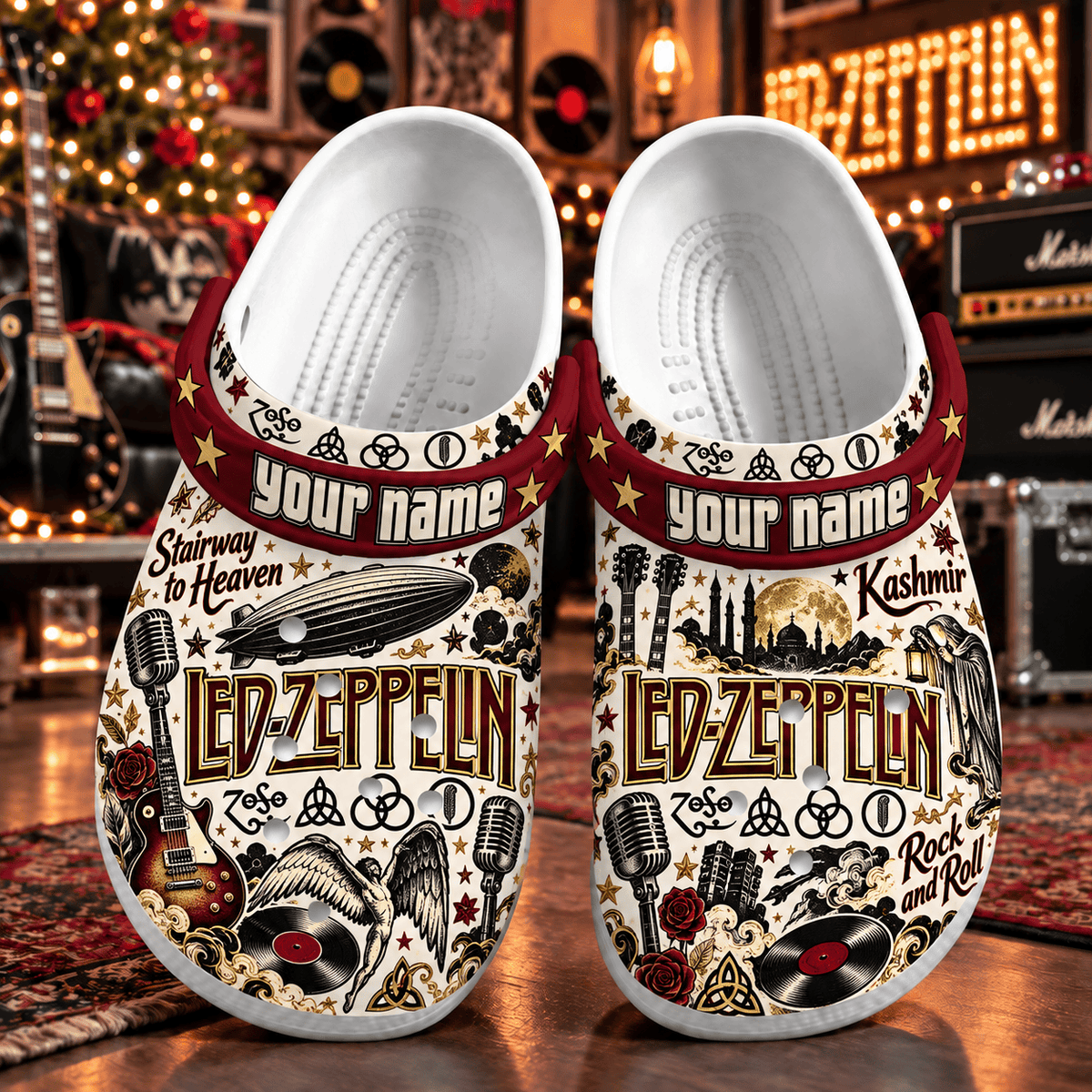 Led Zeppelin PLBANDF5106 Clogs Shoes Gifts For Fan