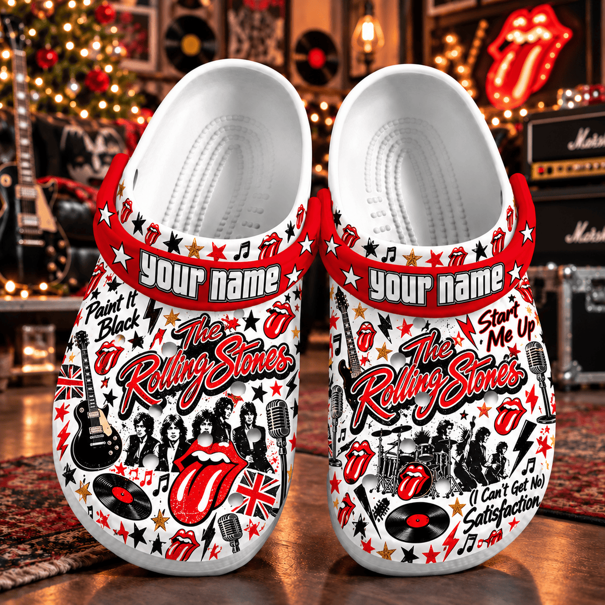 The Rolling Stones PLBANDF5106 Clogs Shoes Gifts For Fan