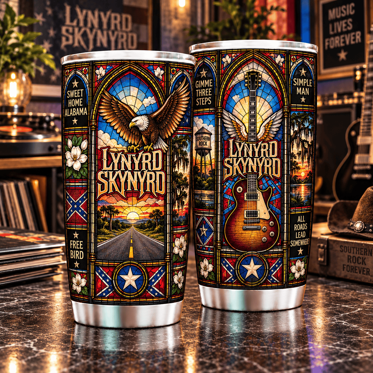 Lynyrd Skynyrd Personalized Tumbler 20oz – Premium Limited Edition Gift for Men, Women
