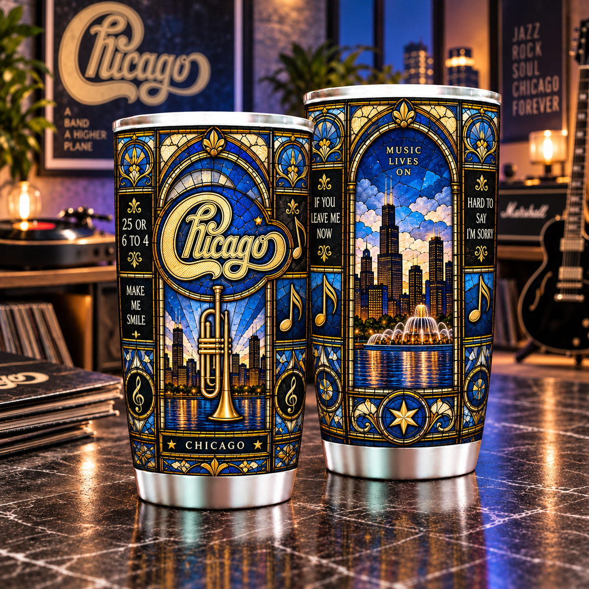 Chicago Personalized Tumbler 20oz – Premium Limited Edition Gift for Men, Women