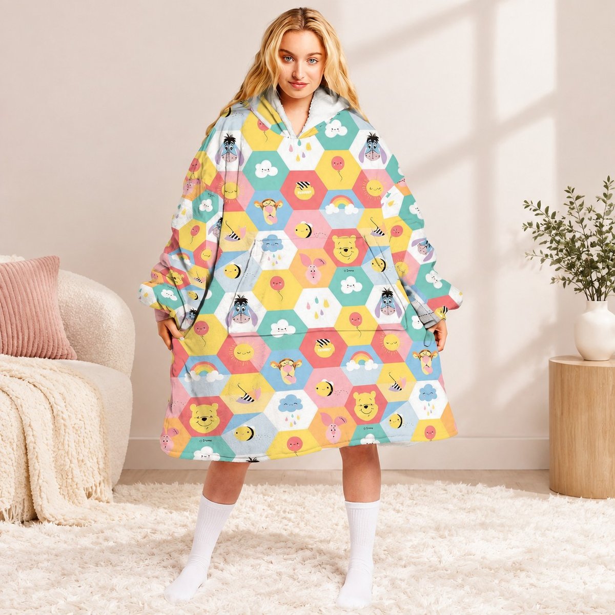 Winnie The Pooh Oodie Blanket Gift For Fan