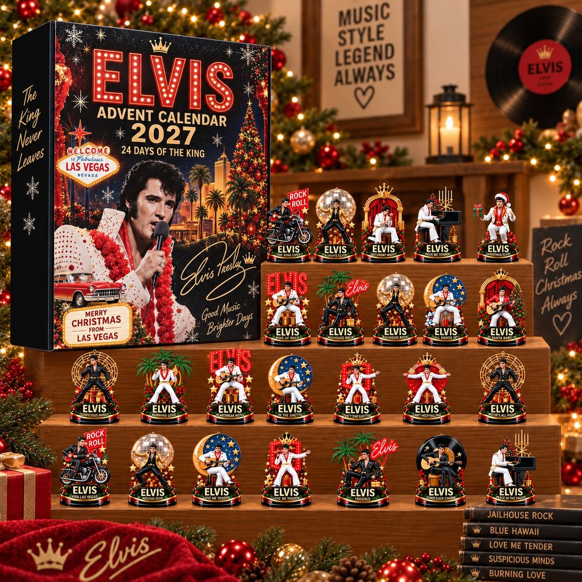 Elvis Presley 24 Days of the King Acrylic Blind Box Calendar