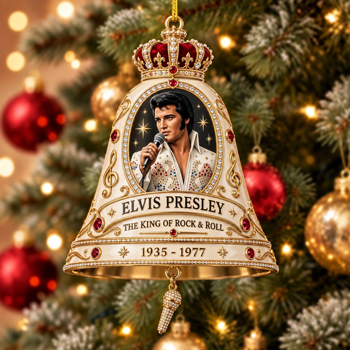 Elvis Presley Memorial Acrylic Ornament – The King Lives On