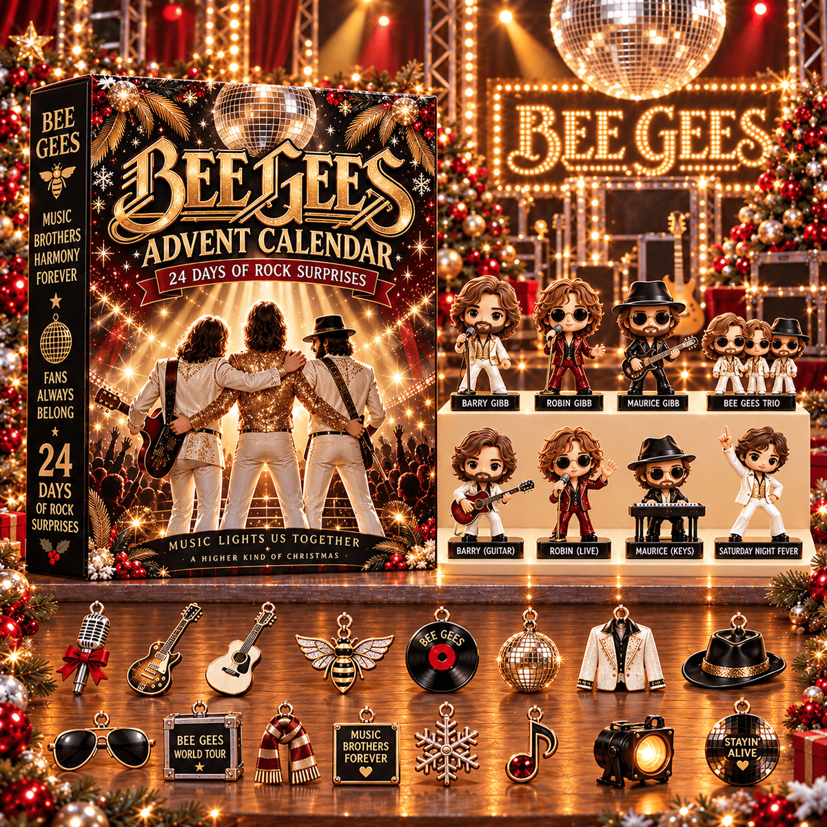 Bee Gees Custom Shape Acrylic Plaque