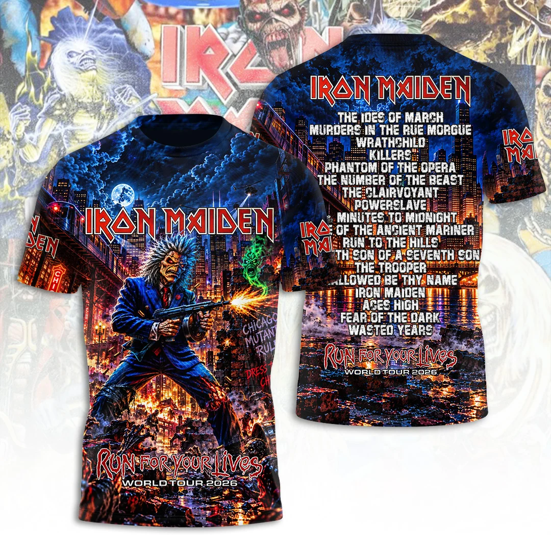Iron Maiden Tour 2026 3D Apparel T-shirt 3D