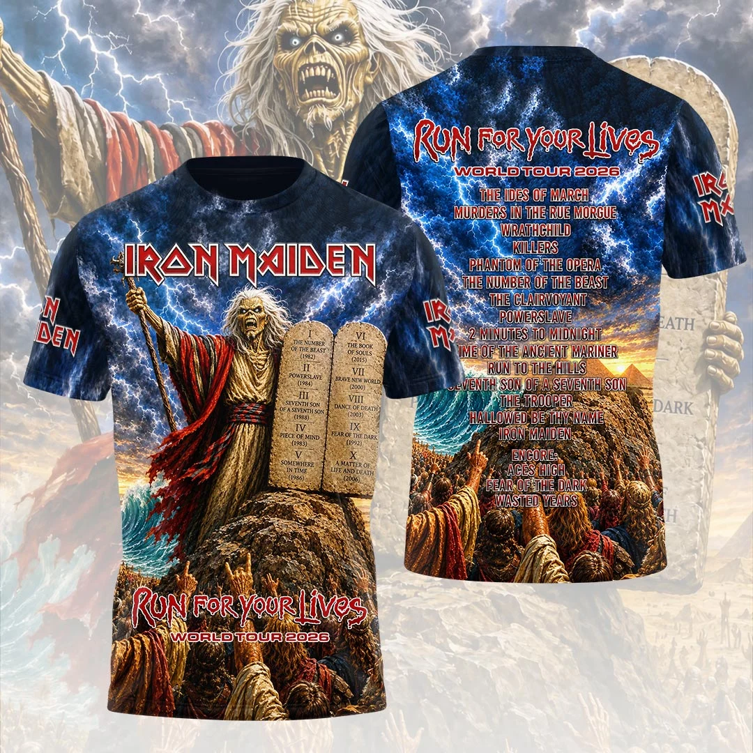 Iron Maiden 2026 World Tour T-shirt 3D