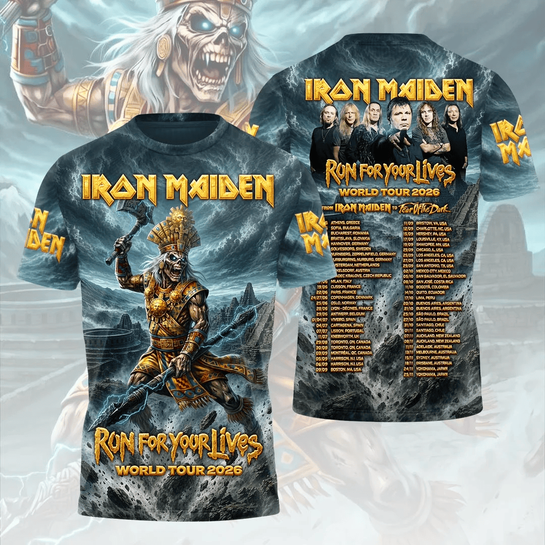 Iron Maiden 2026 World Tour T-shirt 3D