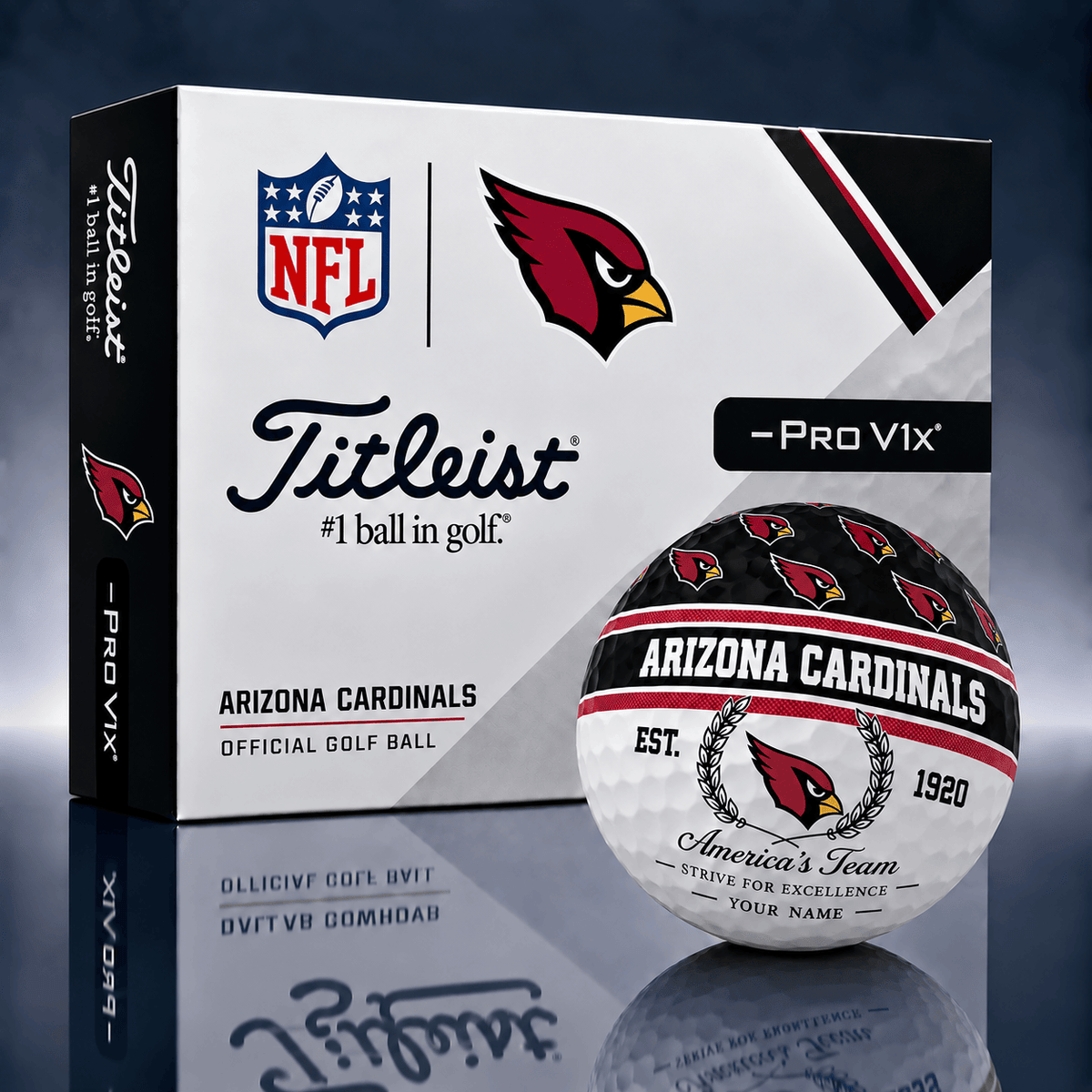 Arizona Cardinals Personalized Golf Ball Limited Edition