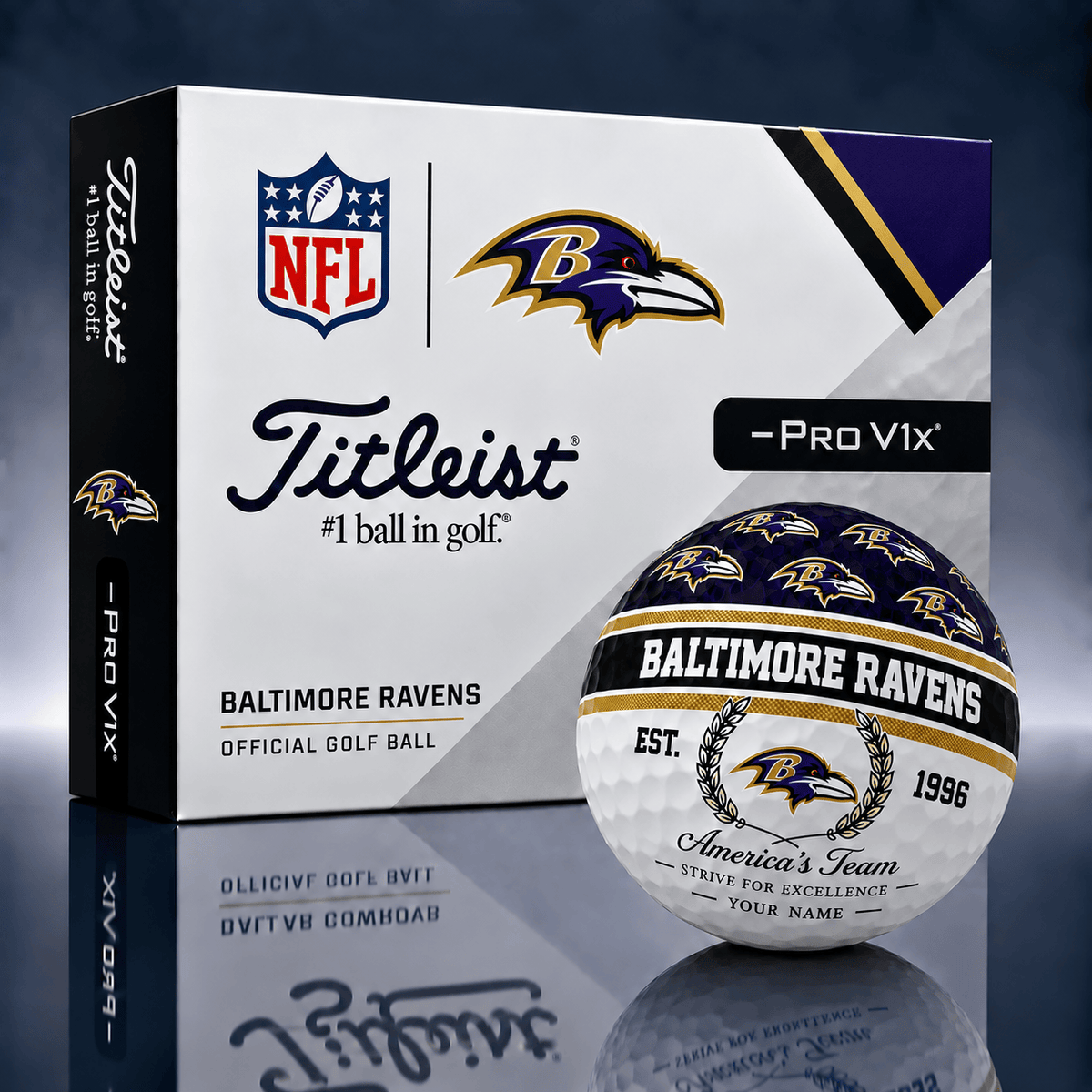 Baltimore Ravens Personalized Golf Ball Limited Edition