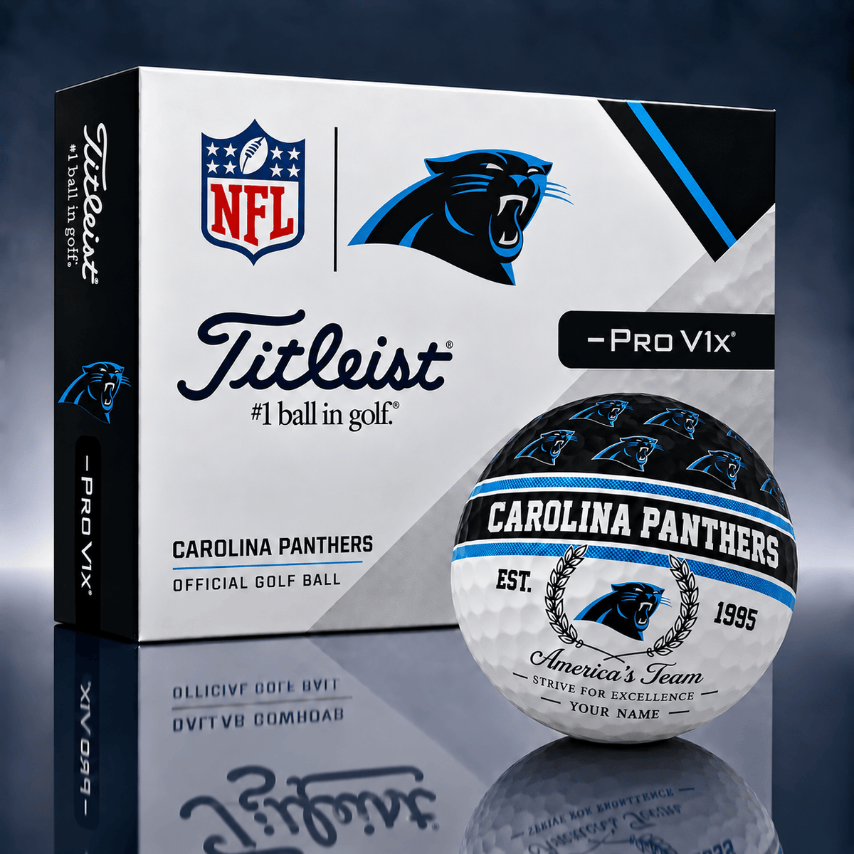 Carolina Panthers Personalized Golf Ball Limited Edition